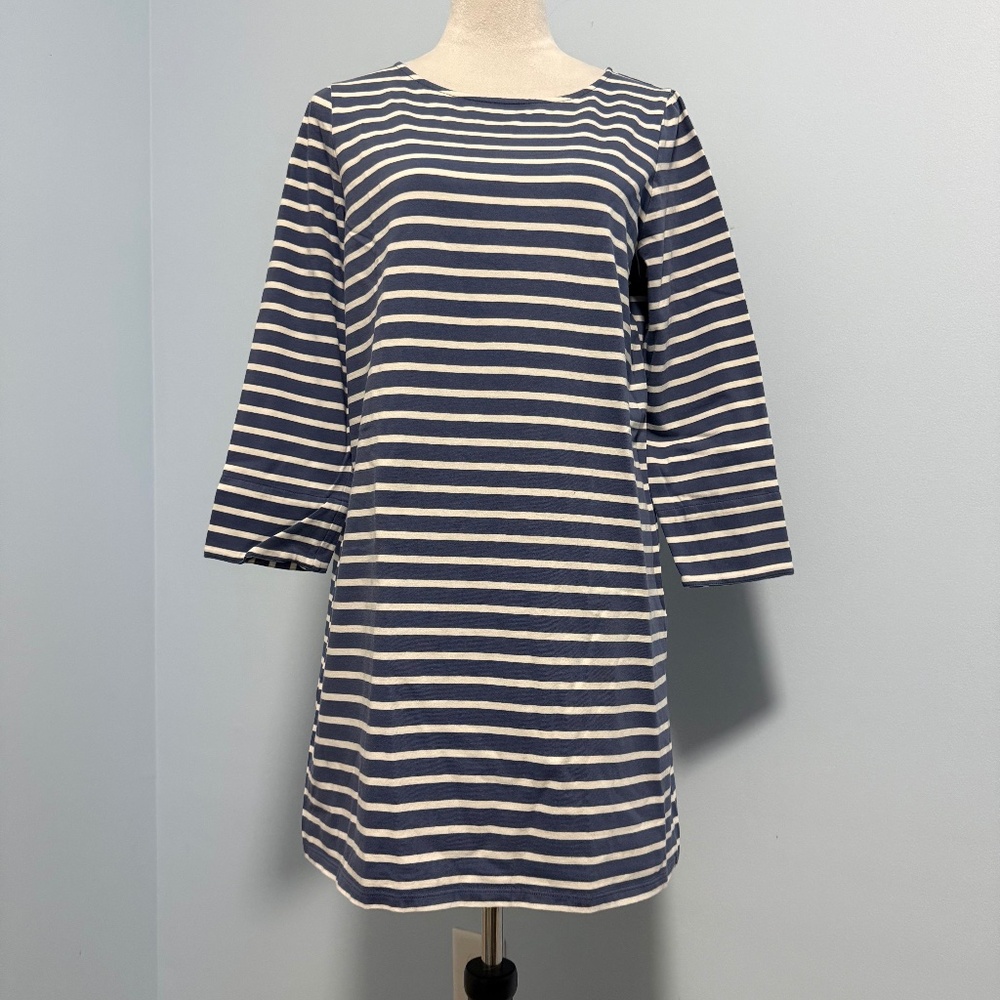 Boden 3/4 Sleeve Striped Cotton Dress Tunic Size 10 R
